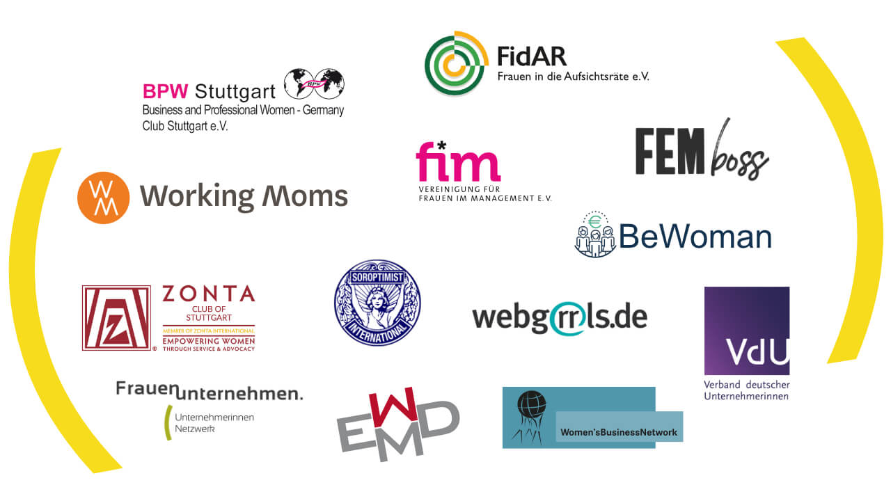Logos der Netzwerke im Forum Frauennetzwerke Region Stuttgart Logos der Netzwerke im Forum Frauennetzwerke Region Stuttgart